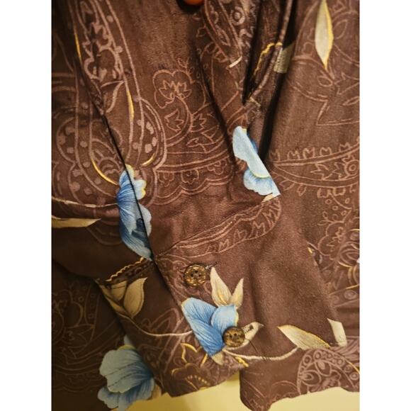 Jamaica Bay Women's Size Large Petite Floral‎ Long Sleeve Button Up - Picture 3 of 7